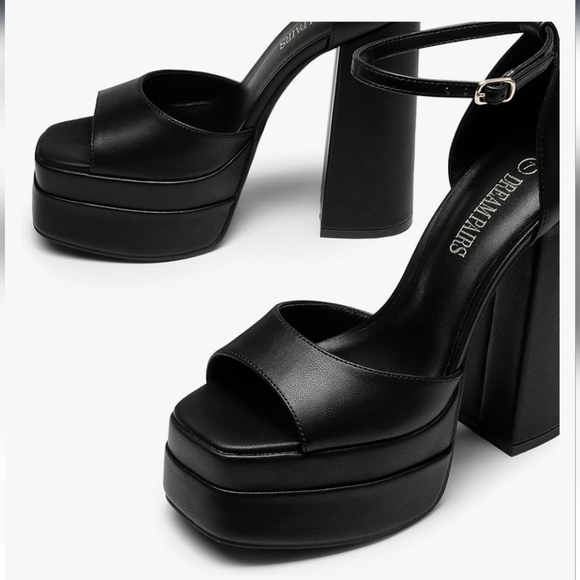 Black Platform Heels New In Box - Picture 4 of 16